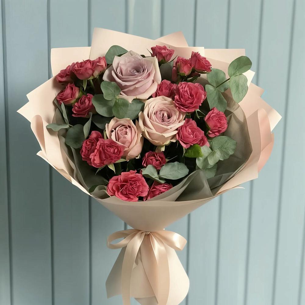Букет цветов из: Гвоздики и Розы в Головково