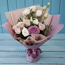 Букет цветов из:  Розы и Лизиантусы в Головково