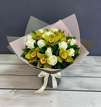 Букет цветов из:  Орхидеи и Розы в Головково