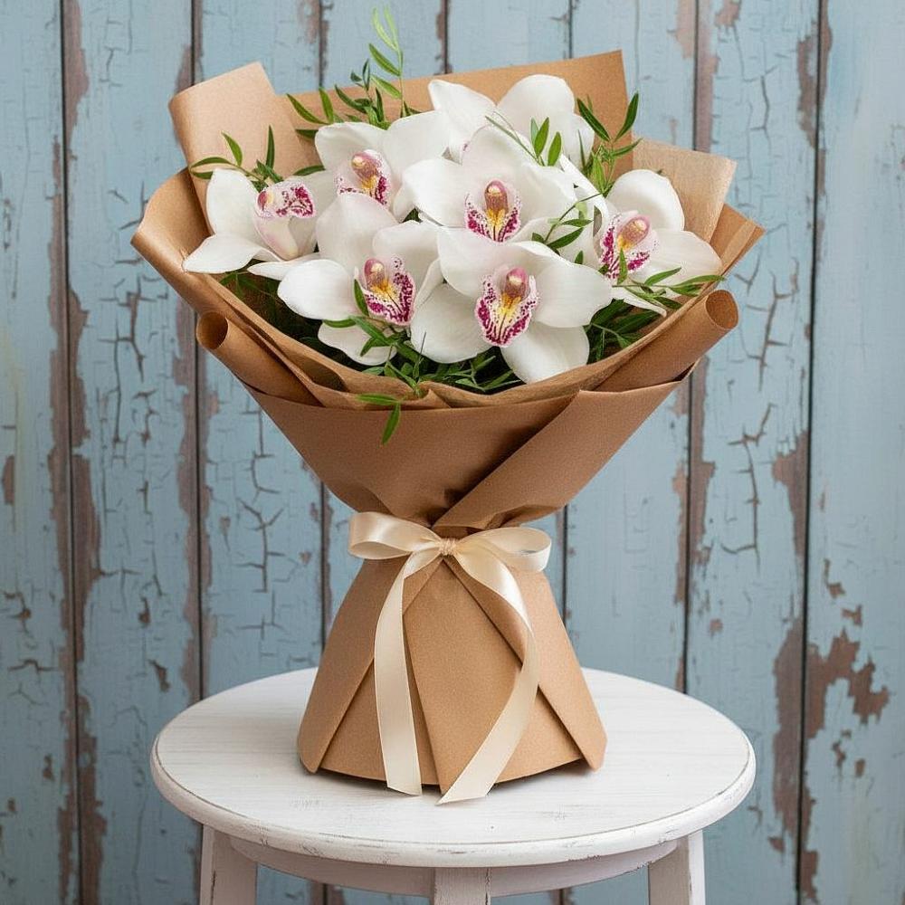 Букет цветов из: Орхидеи и Розы в Головково