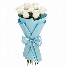 Букет 7 белых роз Проуд в Головково