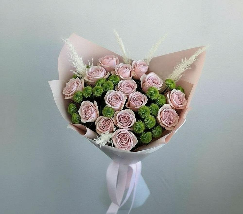 Букет цветов из: Розы и Хризантемы в Головково