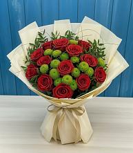 Букет цветов из:  Розы и Хризантемы #REPLACE_PRED# Головково