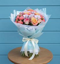 Букет цветов из:  Хризантемы и Розы в Головково