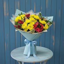 Букет цветов из:  Альстромерии и Хризантемы в Головково