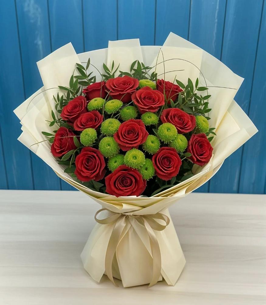 Букет цветов из: Розы и Хризантемы в Головково