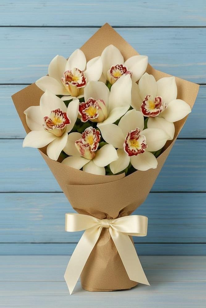 Букет цветов из: Орхидеи и Розы в Головково